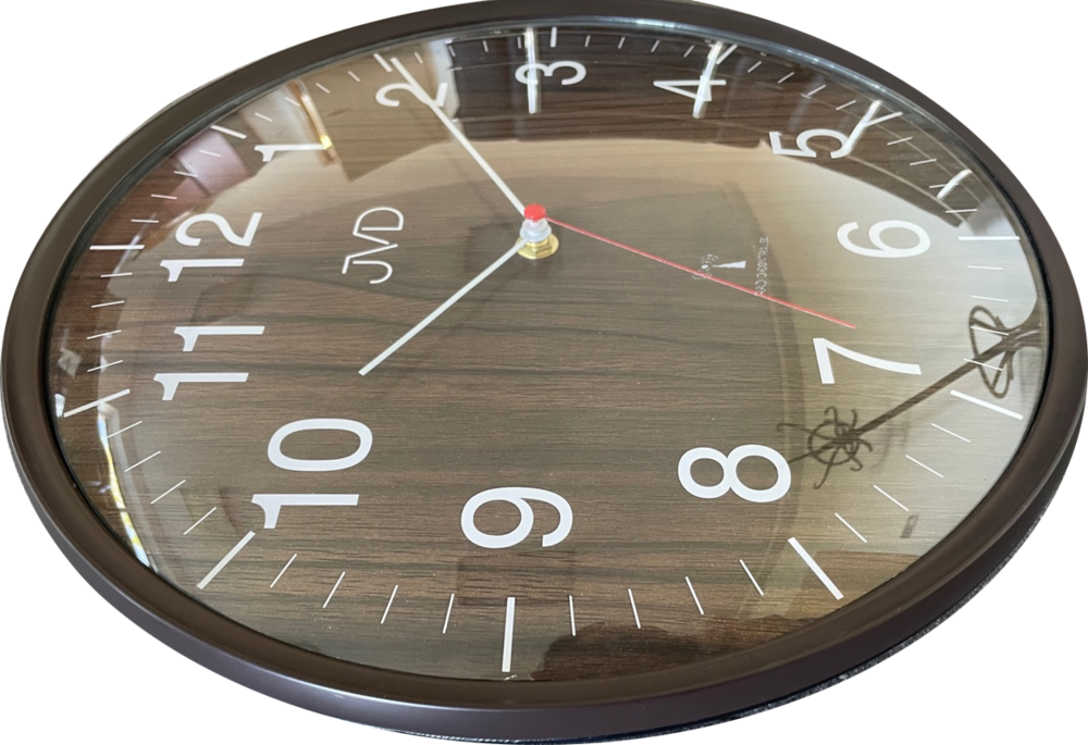 JVD Nástěnné rádiem řízene hodiny JVD RH17.3 v imitaci dřeva