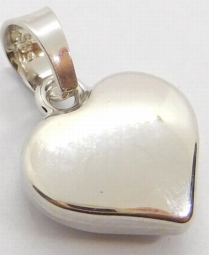 Klenoty Budín Zlatý přívěsek z bílého zlata - zlaté srdíčko hladké 585/0,39gr H128