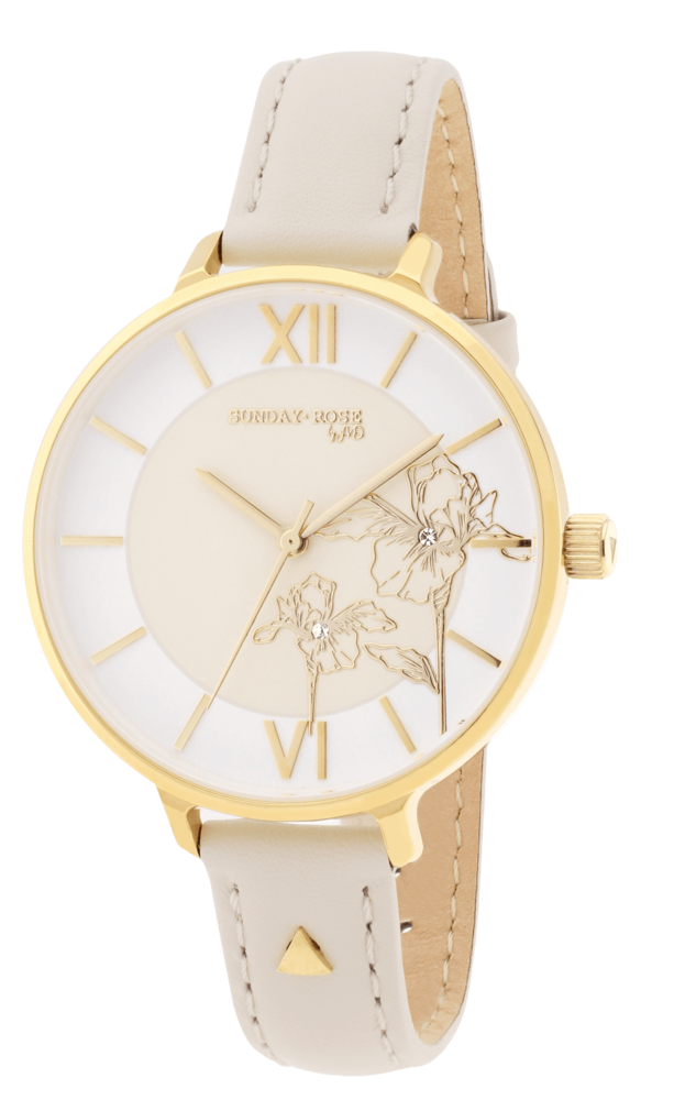 SUNDAY ROSE Dámské designové hodinky SUNDAY ROSE Fashion Iris Leather SUN-F12