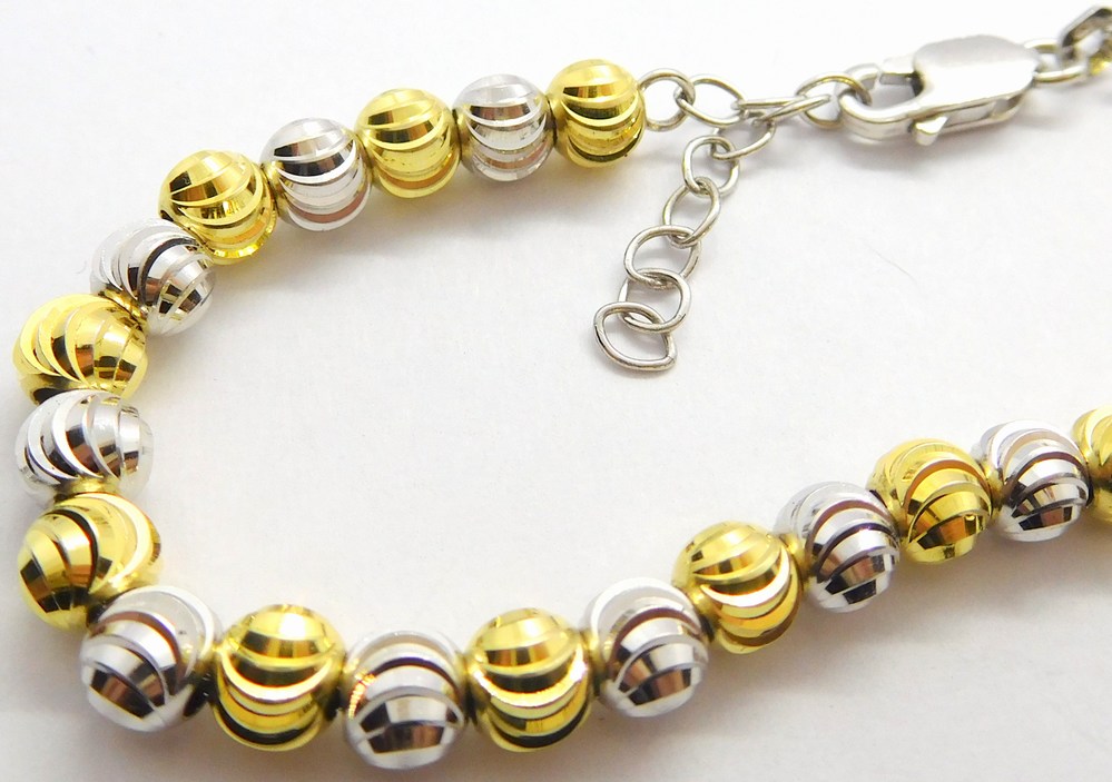 Klenoty Budín Stříbrný mohutný pozlacený náramek gravírováním 17+5cm cm 925/1000 6,53gr M0001