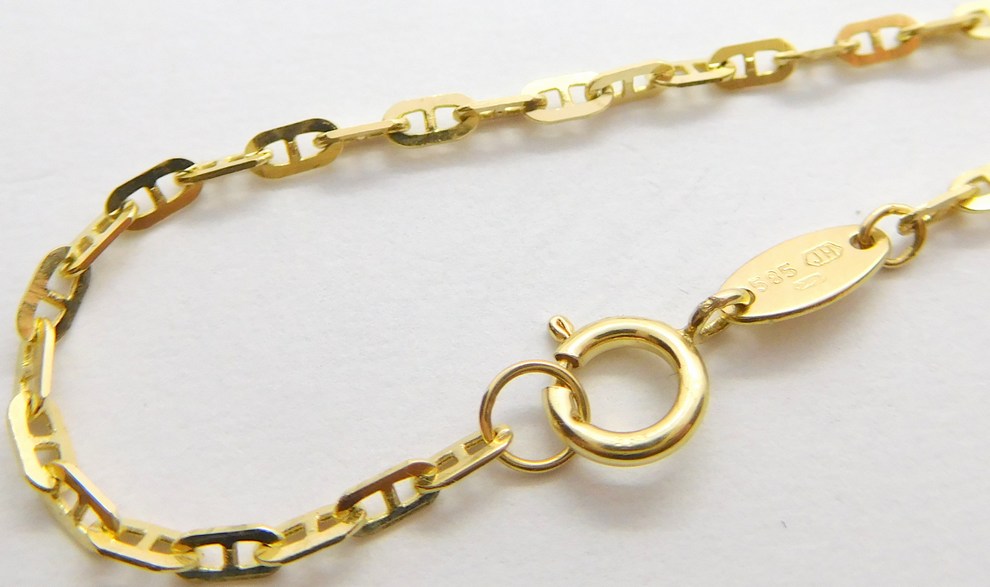 Klenoty Budín Mohutný dámský zlatý řetízek ze žlutého zlata 585/2,66gr 45cm HK6075