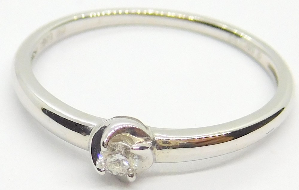 Klenoty Budín Zásnubní diamantový prsten z bílého zlata 0,06ct 585/1,60gr vel. 59 3861319