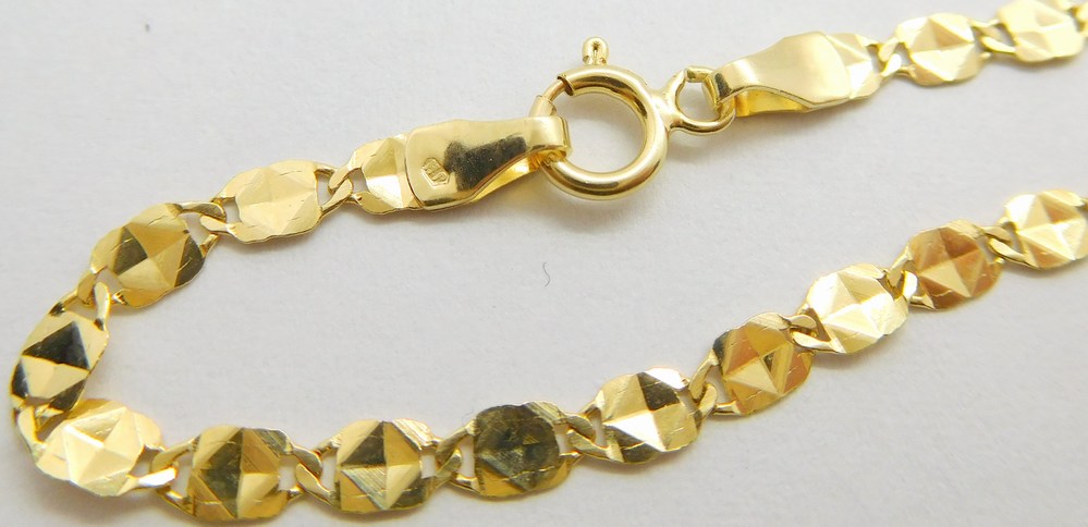 Klenoty Budín Dámský hladký pevný zlatý náramek ze žlutého zlata 585/1,23gr 19cm HK7023