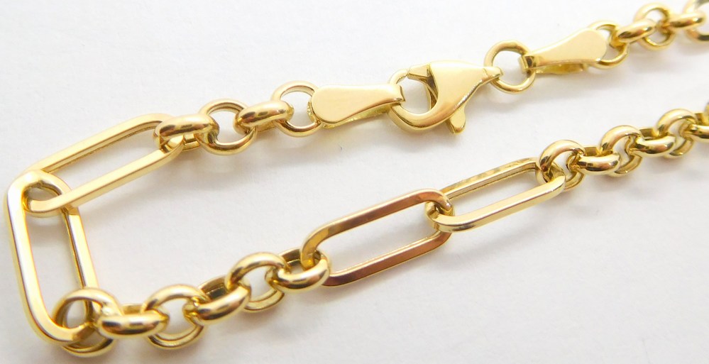 Klenoty Budín Dámský zlatý mohutný náramek ze žlutého zlata 585/2,14gr 18+3cm HK7076