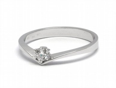 Klenoty Budín Dámský zásnubní prsten s přírodním diamantem 585/1,91 gr J-20872-12 POŠTOVNÉ ZDARMA!