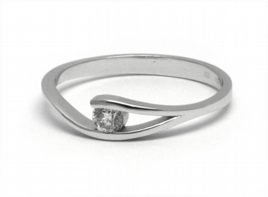 Klenoty Budín Dámský zásnubní prsten s přírodním diamantem 585/1,55 gr J-20873-12 POŠTOVNÉ ZDARMA!