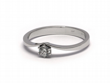 Klenoty Budín Zlatý zásnubní prsten s přírodním diamantem 585/1,83 gr J-20780-12 POŠTOVNÉ ZDARMA!