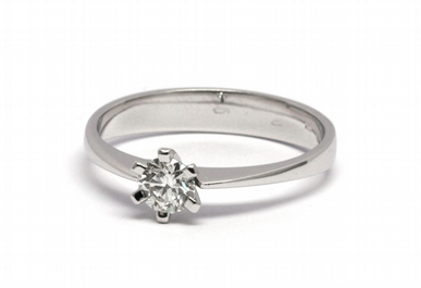 Klenoty Budín Zlatý zásnubní prsten s přírodním diamantem 585/2,20 gr J-20677-11 POŠTOVNÉ ZDARMA!