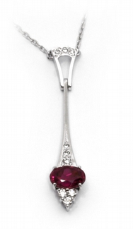 Šperkový diamantový náhrdelník s brazilským turmalínem 585/3,45 gr J-22562-13 POŠTOVNÉ ZDARMA!