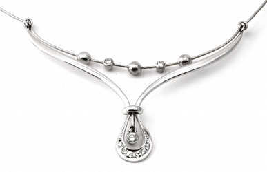 Zlatý diamantový náhrdelník s přírodními diamanty 585/9,09 gr J-20496-11POŠTOVNÉ ZDARMA!