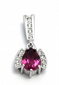 Diamantový zlatý přívěsek s brazilským turmalínem 585/1,38 gr J-21428-12 POŠTOVNÉ ZDARMA!