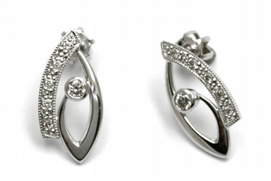 Diamantové náušnice s přírodními pravými diamanty 585/1,63 gr J-21586-12 POŠTOVNÉ ZDARMA!