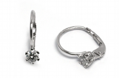 Diamantové náušnice s přírodními pravými diamanty 585/0,94 gr J-20690-12 POŠTOVNÉ ZDARMA!