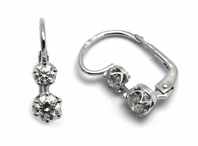 Diamantové náušnice s přírodními vzácnými diamanty 585/1,41 gr J-20699-12 POŠTOVNÉ ZDARMA!