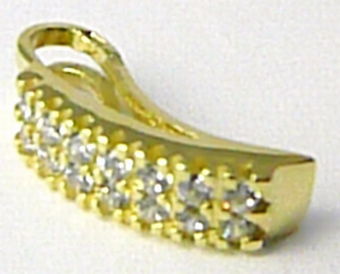 Klenoty Budín Luxusní silný zlatý přívěsek posetý zirkony 585/1,06 gr 246040607