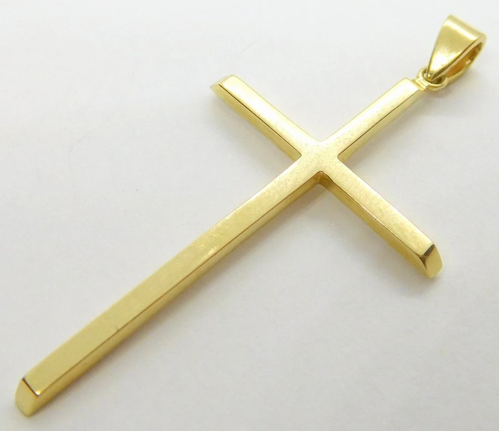 Klenoty Budín Dámský zlatý přívěsek obrovský křížek 585/1,66gr HK3193