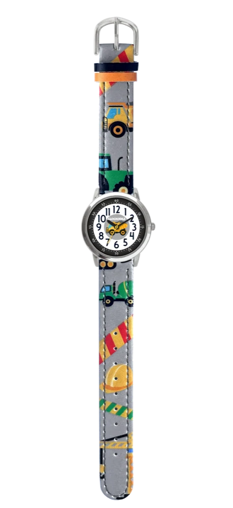 CLOCKODILE Náramkové svítící šedé chlapecké dětské hodinky BAGRY CWB0091
