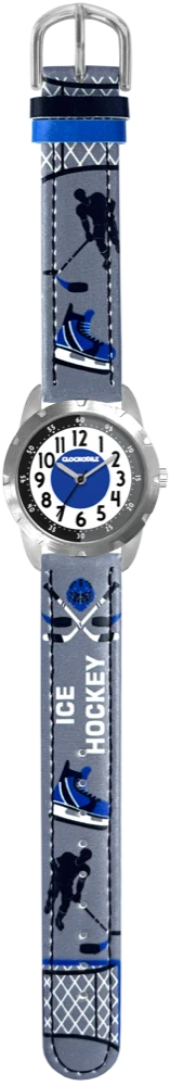 CLOCKODILE Dětské svítící šedé chlapecké hodinky HOKEJ  CWB0112