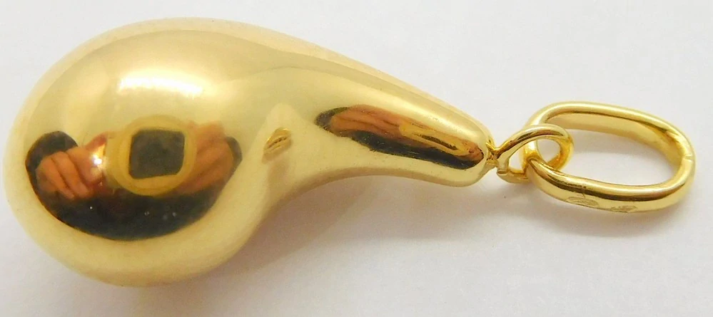 Klenoty Budín Dámský zlatý přívěsek - hladká kapka 585/1,07gr HK3209