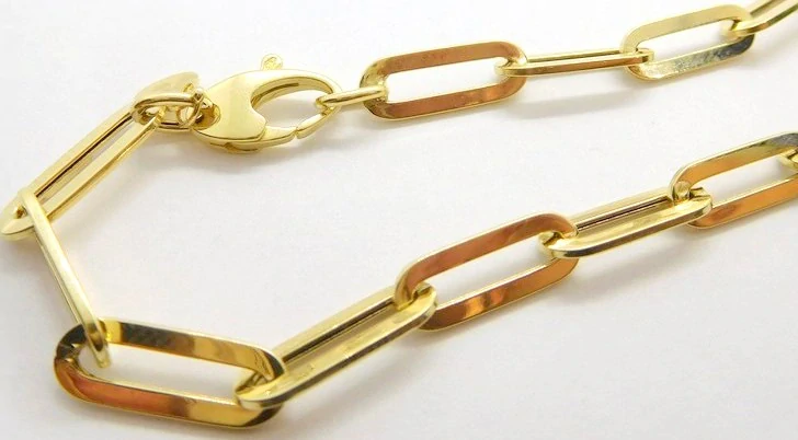 Klenoty Budín Pánský mohutný zlatý řetěz - oválná oka 585/7,84gr 54cm HK6202