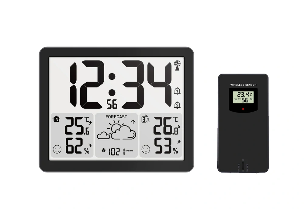 JVD Bílá barevná rádiem řízená meteorologická digitální stanice JVD RB3568