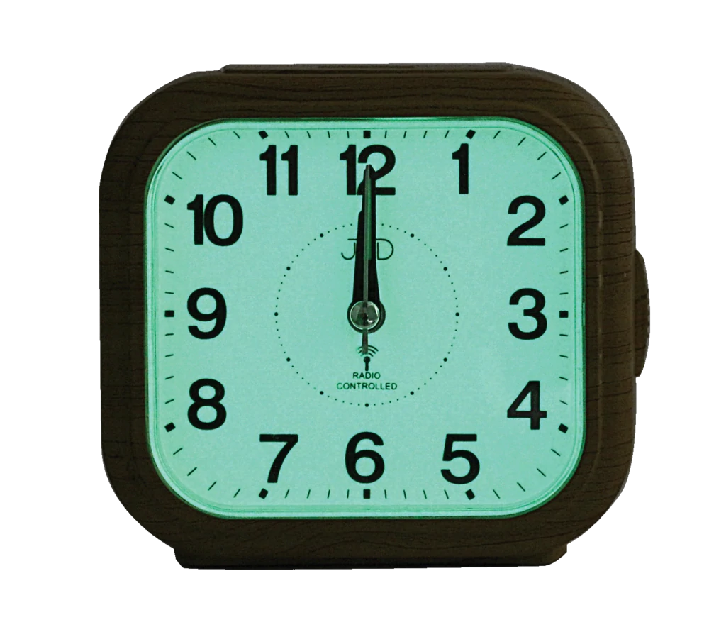 JVD Ručkový analogový rádiem řízený budík JVD RB1603.1 s luminiscenčním displejem