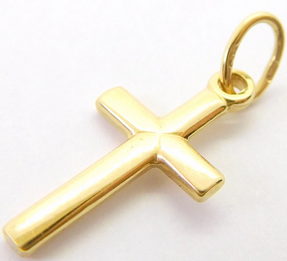 Klenoty Budín Dámský zlatý přívěsek křížek ze žlutého zlata 585/0,47gr HK3303