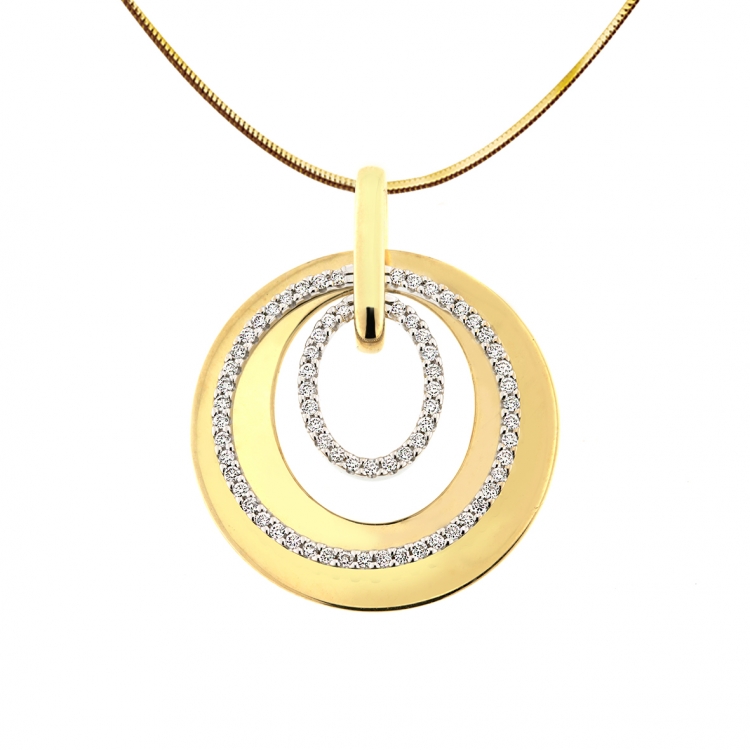 Elegantní diamantový přívěsek ze žlutého zlata ARISTEO s brilianty 3953257