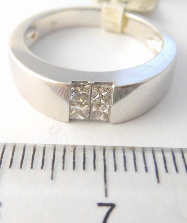 Klenoty Budín Masivní diamantový prsten z bílého zlata s brilianty 585/4,0gr vel. 55 3860071