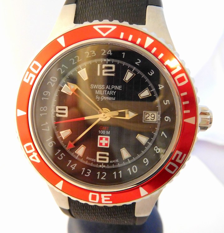 Luxusní pánské vodotěsné hodinky Swiss Alpine Millitary Grovana 1606.1834 SAM