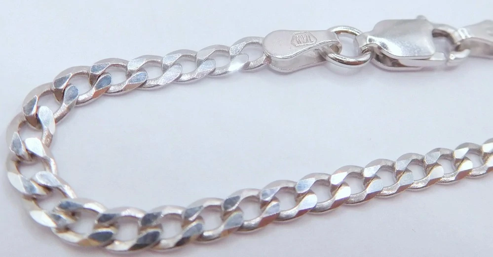 Klenoty Budín Dámský mohutný stříbrný náramek 18cm PANCER s karabinou ryz. 925/1000 030303400041