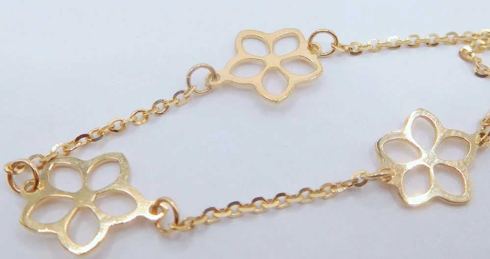 Klenoty Budín Dámský zlatý náramek ze žlutého zlata 585/1,16gr 18cm HK7166