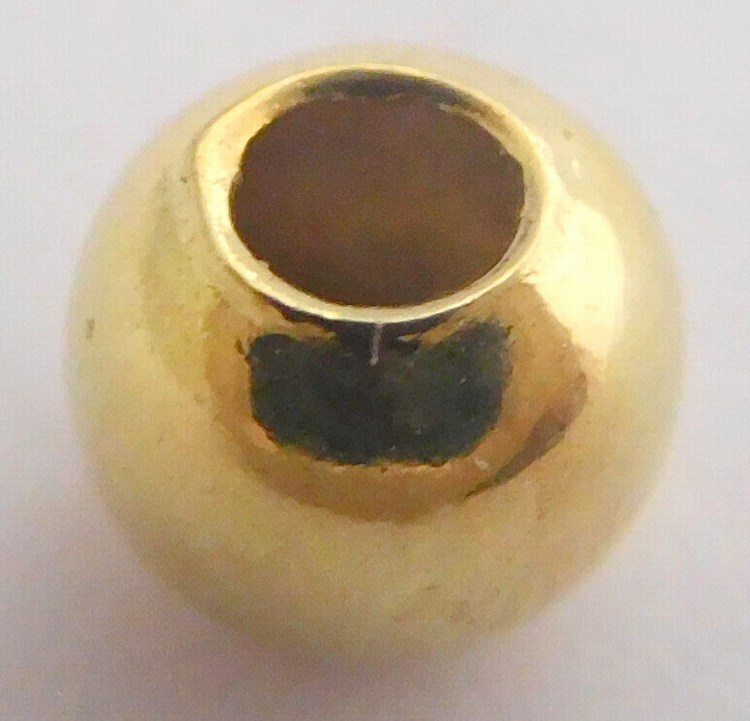 Klenoty Budín Zlatý přívěsek - zlatá kulička provlékací (korálek) na zlatý řetízek 585/0,25gr PK1Z