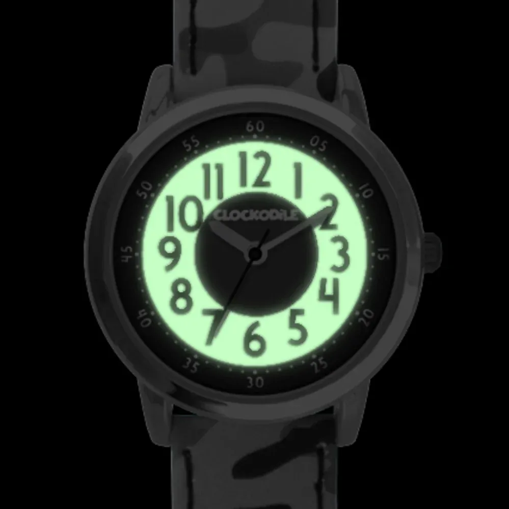 CLOCKODILE Modré chlapecké dětské hodinky CLOCKODILE ARMY s maskáčovým vzorem CWB0030