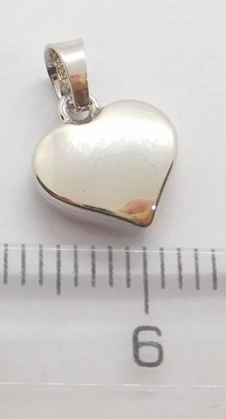 Klenoty Budín Zlatý přívěsek z bílého zlata - zlaté srdíčko hladké 585/0,39gr H128