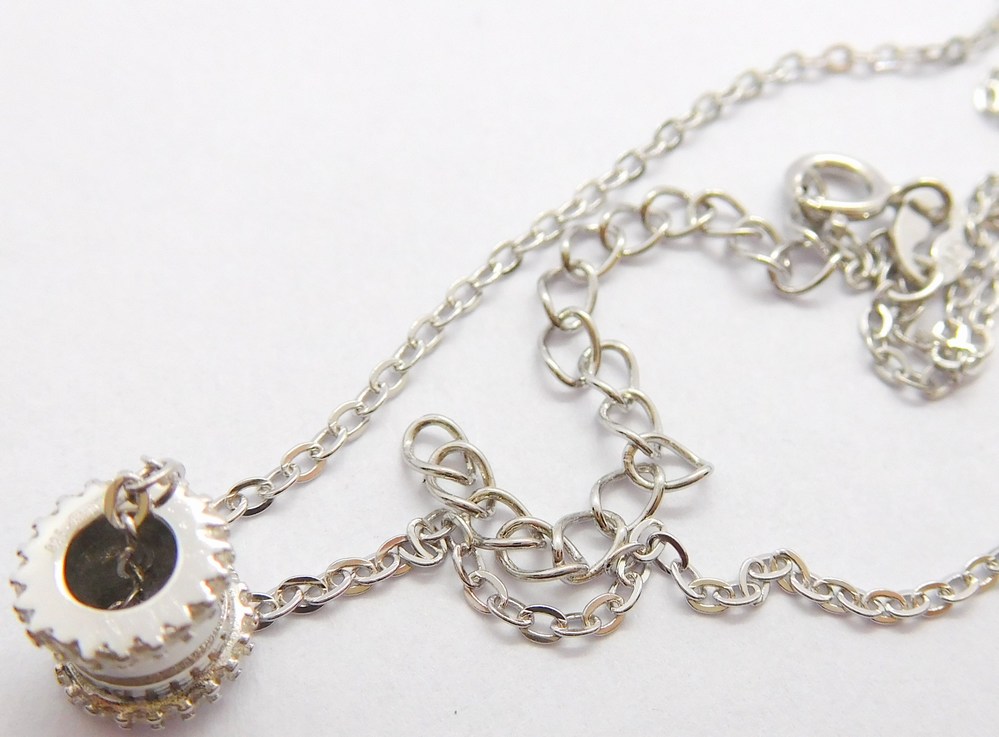 Klenoty Budín Dámský stříbrný náhrdelník s pohyblivým přívěškem se zirkony 925/1000 40+5cm 031113500001