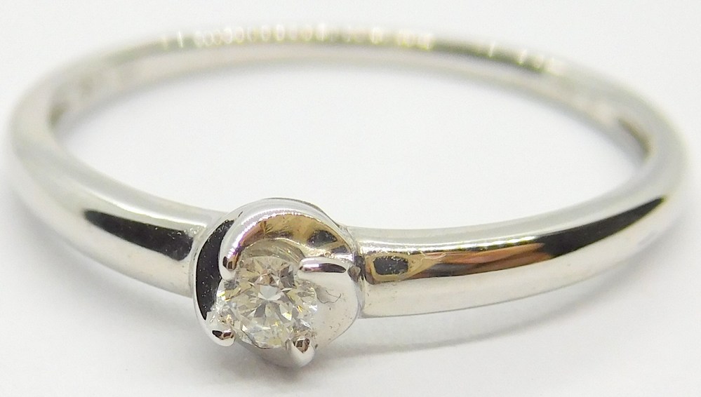 Klenoty Budín Zásnubní diamantový prsten z bílého zlata 0,06ct 585/1,60gr vel. 59 3861319