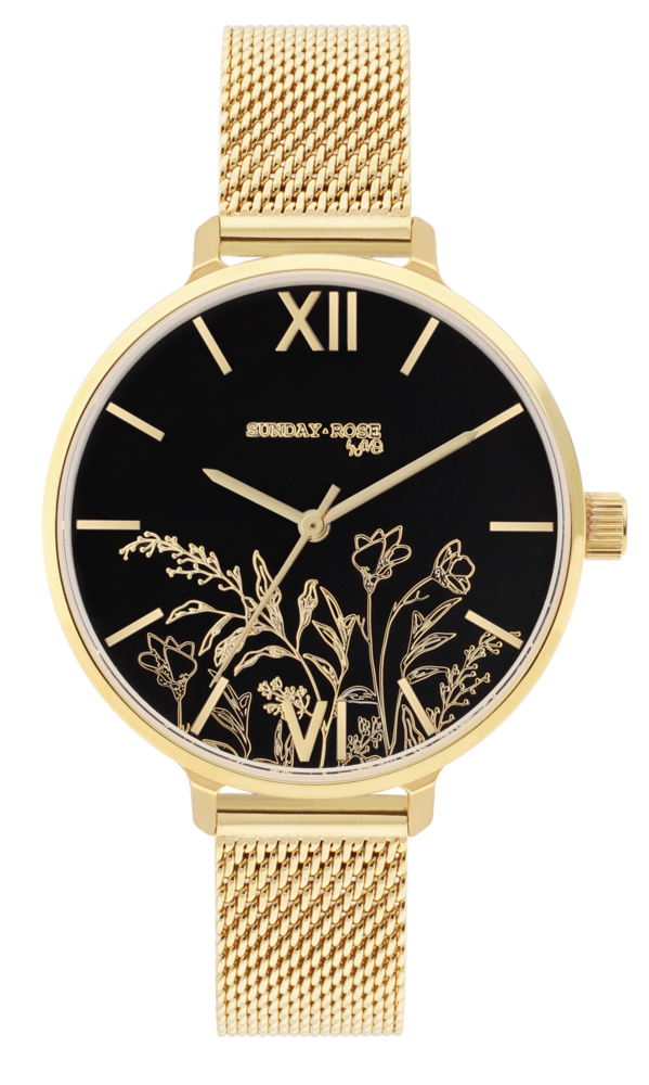 SUNDAY ROSE Dámské luxusní designové hodinky SUNDAY ROSE Dark Fall SUN-S31