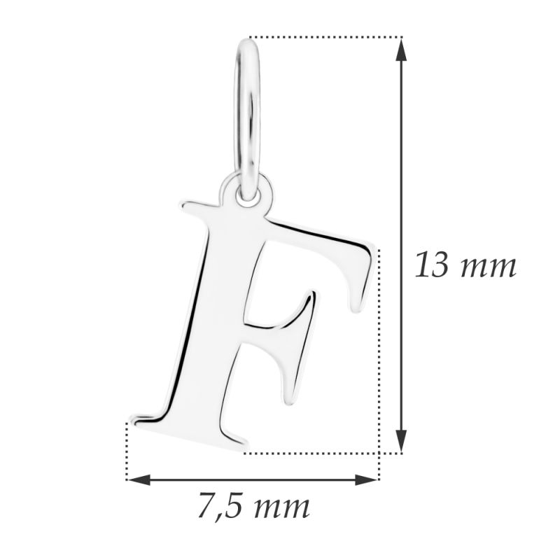 GEMMAX Zlatý přívěsek tiskací písmenko 585/0,20gr písmenko F GUPWN-43471
