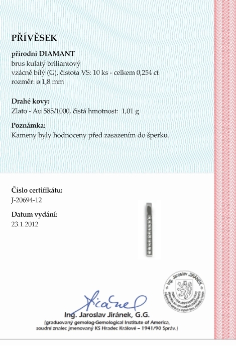 Diamantový zlatý přívěsek s pravými diamanty 585/1,01 gr J-20694-12 POŠTOVNÉ ZDARMA!