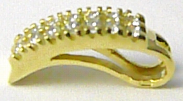 Klenoty Budín Luxusní silný zlatý přívěsek posetý zirkony 585/1,06 gr 246040607