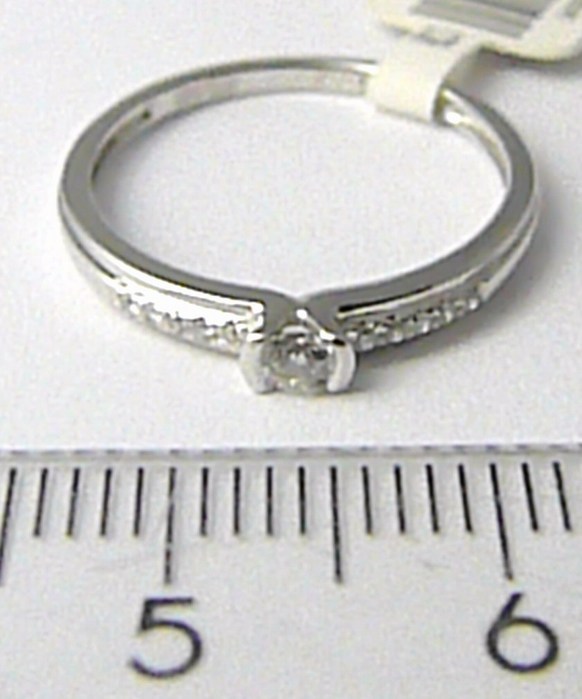 Klenoty Budín Zásnubní zlatý diamantový prsten posetý diamanty 11ks vel.49  3860829