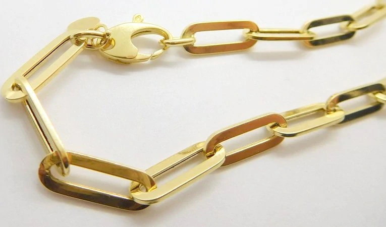 Klenoty Budín Pánský mohutný zlatý řetěz - oválná oka 585/7,84gr 54cm HK6202