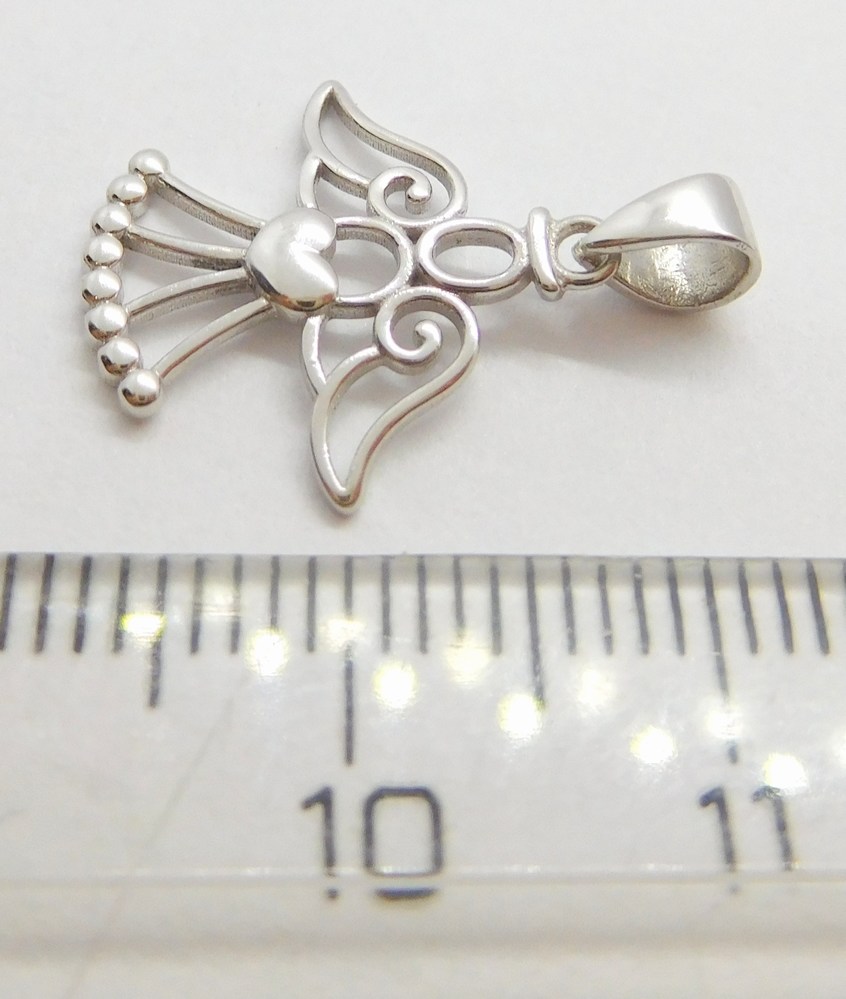 Klenoty Budín Dámský zlatý přívěsek andílek z bílého zlata 585/0,85gr 03024