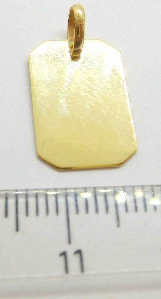 Klenoty Budín Hladký zlatý přívěsek (vhodný pro gravírování) 585/1,12gr HK3230