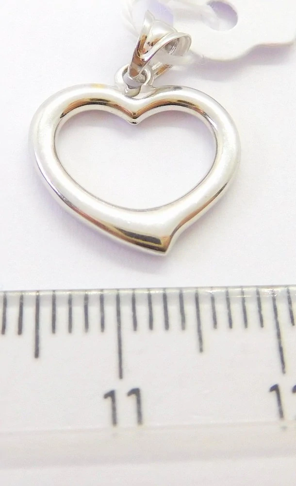 Klenoty Budín Zlatý přívěsek z bílého zlata - zlaté srdíčko hladké 585/0,63gr HK3273