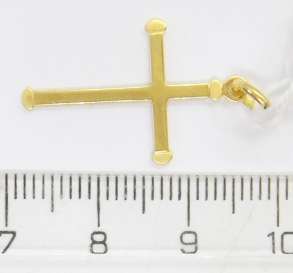 Klenoty Budín Dámský zlatý přívěsek velký křížek 585/0,58gr HK3260