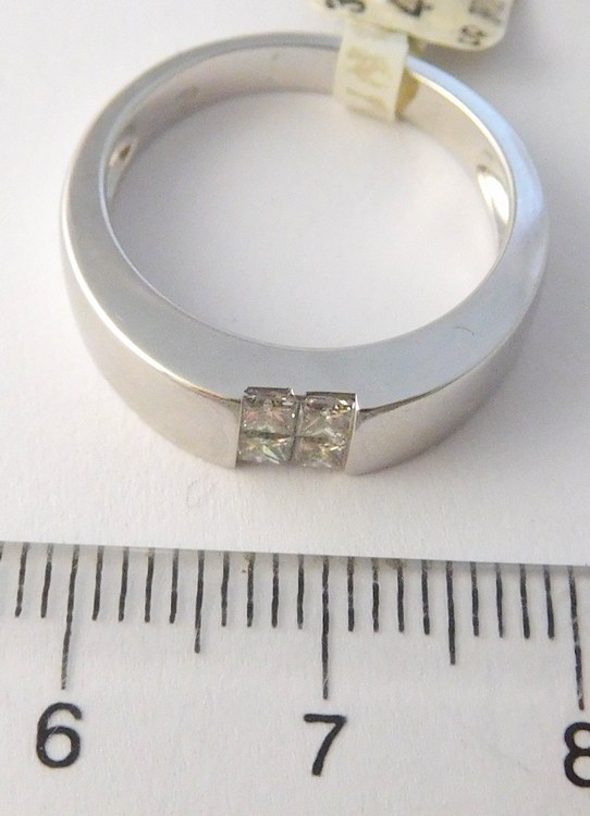 Klenoty Budín Masivní diamantový prsten z bílého zlata s brilianty 585/4,0gr vel. 55 3860071