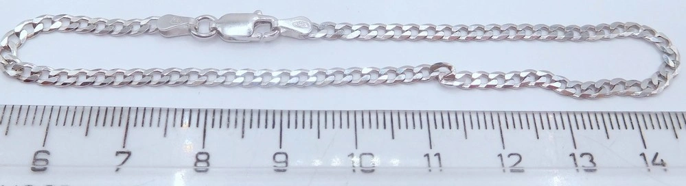 Klenoty Budín Dámský mohutný stříbrný náramek 18cm PANCER s karabinou ryz. 925/1000 030303400041