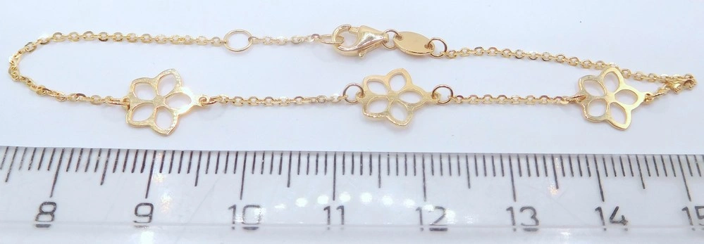 Klenoty Budín Dámský zlatý náramek ze žlutého zlata 585/1,16gr 18cm HK7166